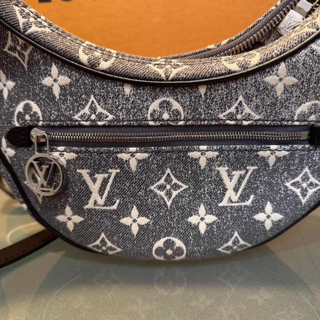 Louis Vuitton,Authentic LV JACQUARD DENIM LOOP