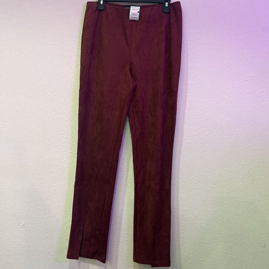 SUEDE PANT,MAROON,XL