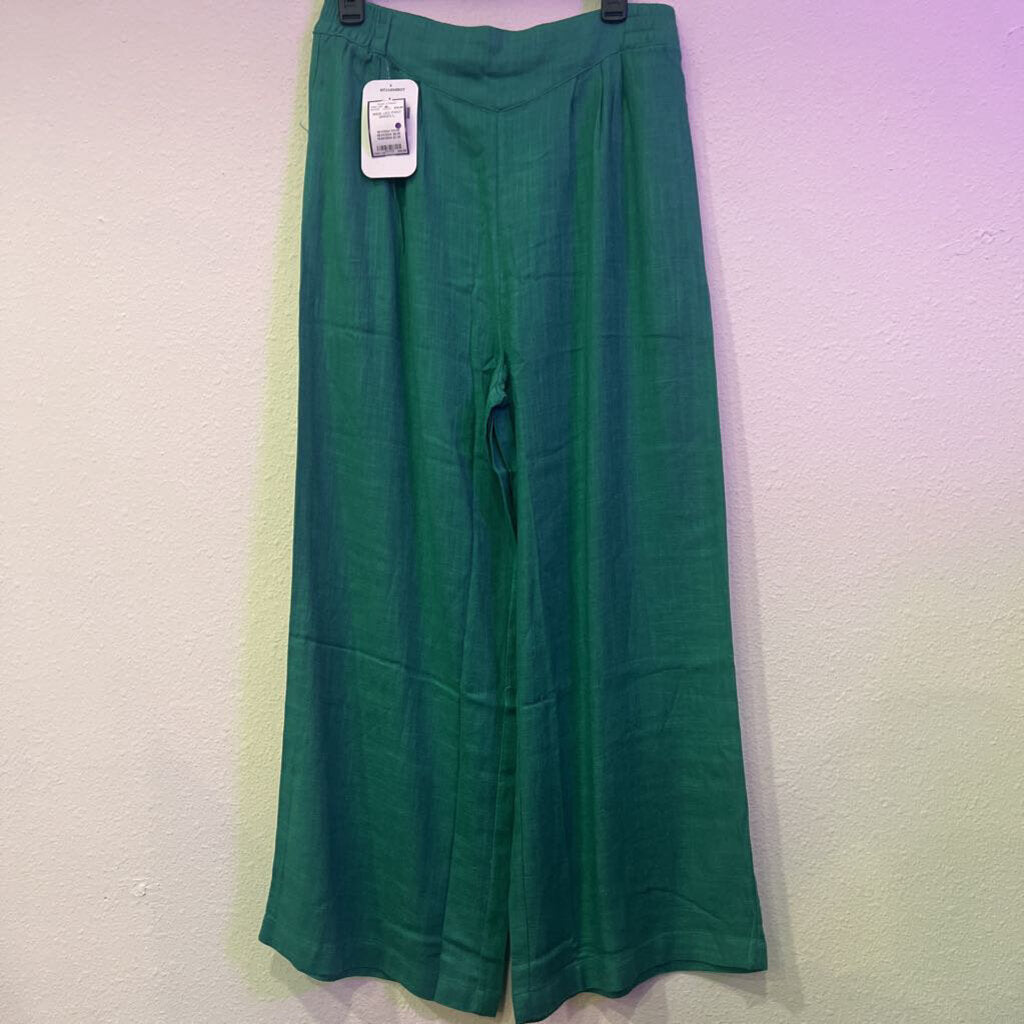 NEW IN,WIDE LEG PANT,GREEN,L