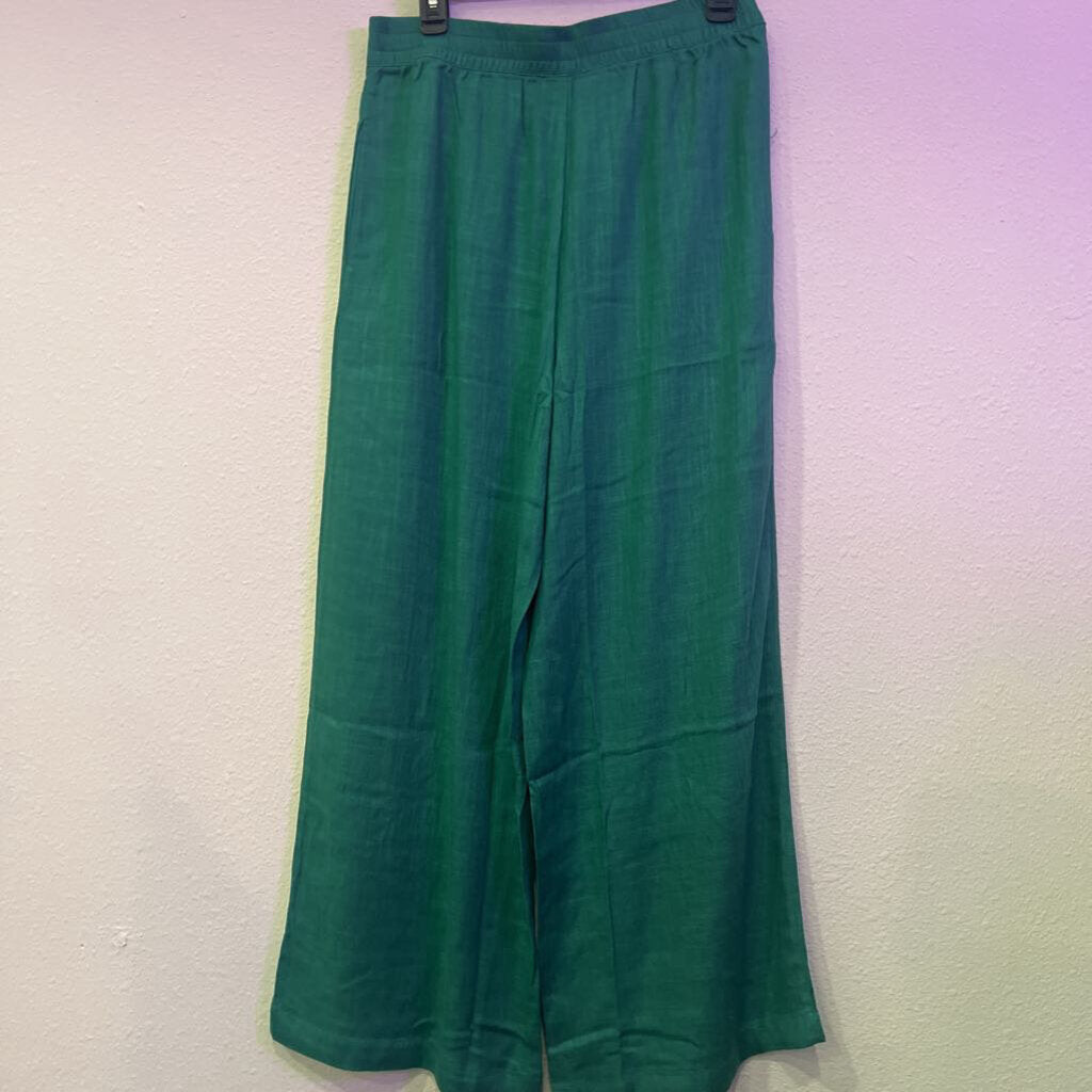 NEW IN,WIDE LEG PANT,GREEN,L