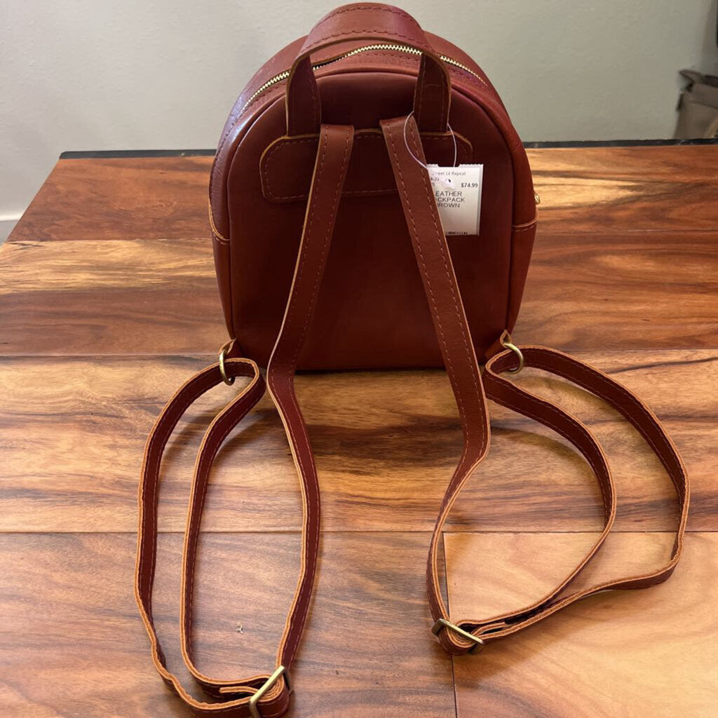 PORTLAND LEATHER,LEATHER BACKPACK ,BROWN