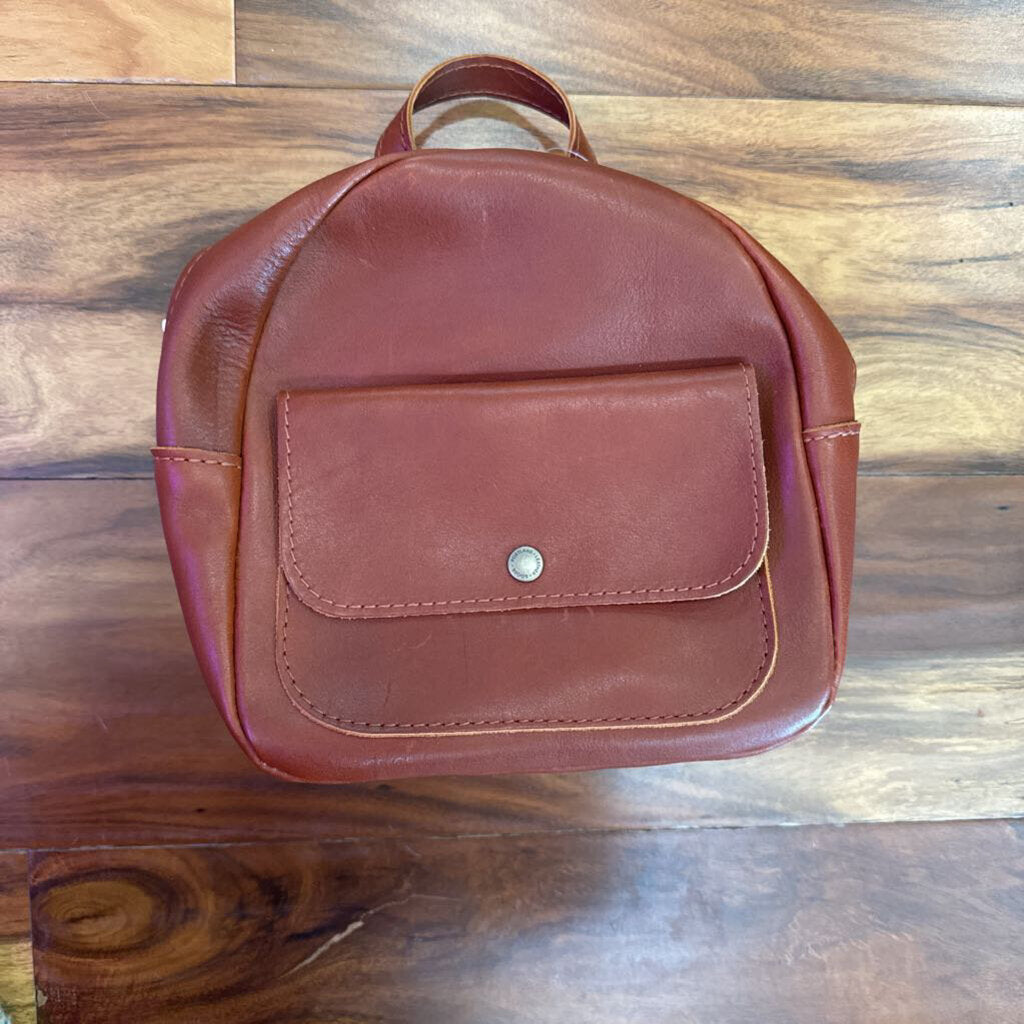 PORTLAND LEATHER,LEATHER MINI BACKPACK ,BROWN