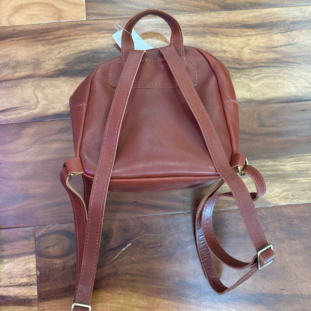 PORTLAND LEATHER,LEATHER MINI BACKPACK ,BROWN