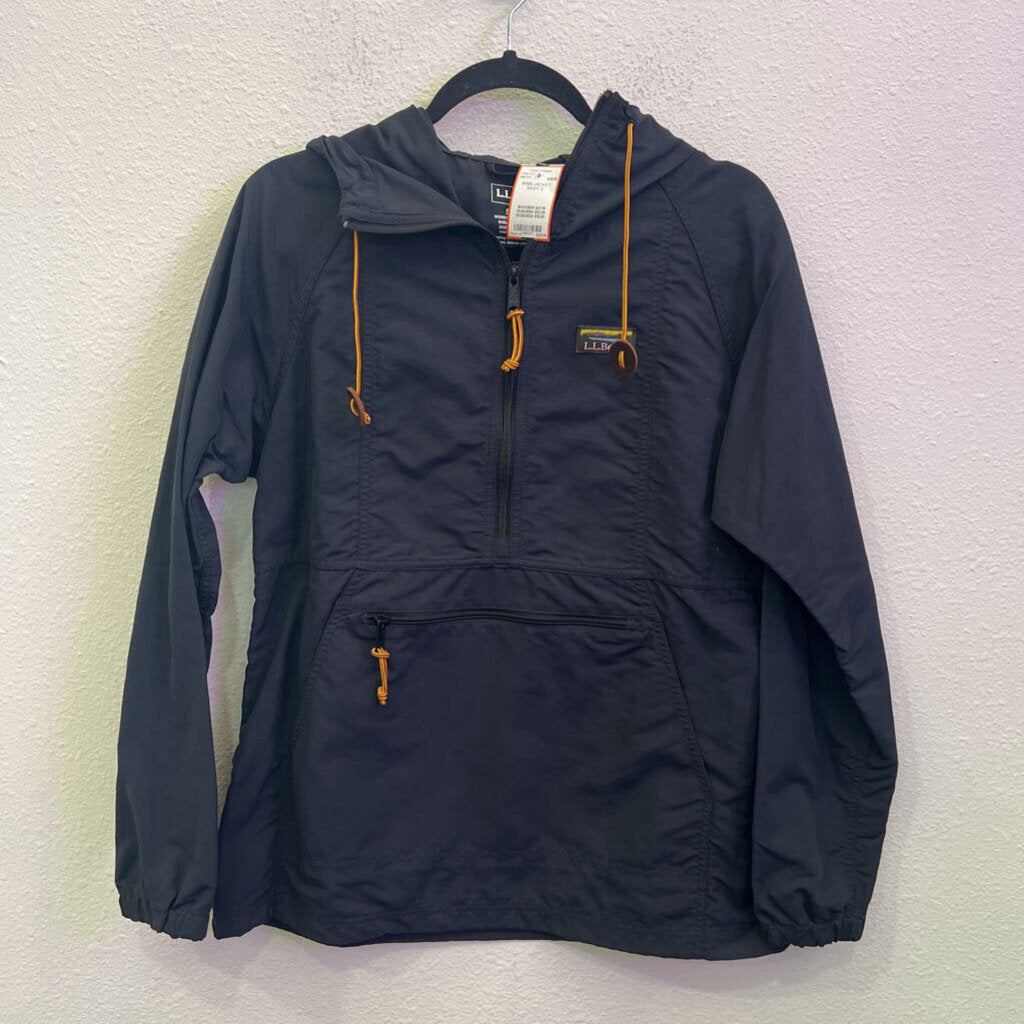 LL BEAN,RAIN JACKET,NAVY,S