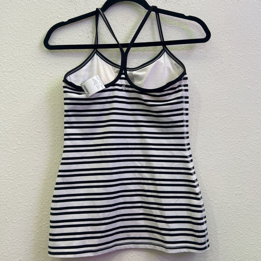 LULULEMON, ATHLETIC STRIPED TANK TOP,NAVY WHITE,6