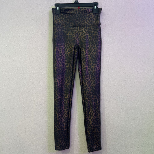 SPANX,ANIMAL PRINT LEGGINGS,BLACK GOLD,S