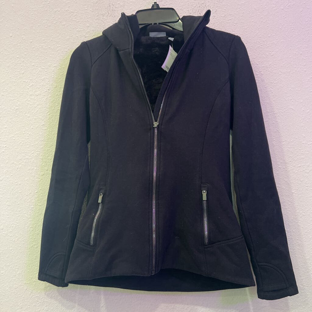 ATHLETA,LINED ATHLETIC JACKET,BLACK,XXS