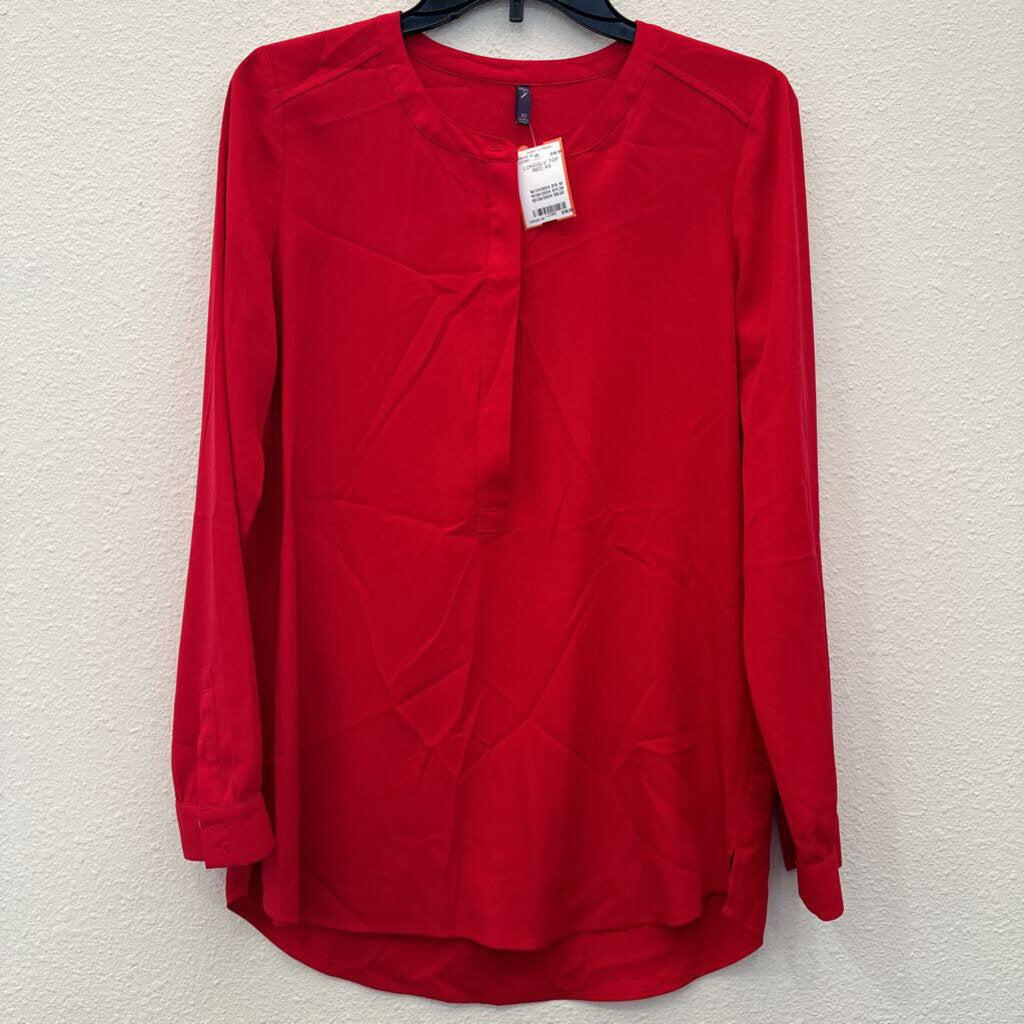 NYDJ,LONGSLV TOP,RED,XS