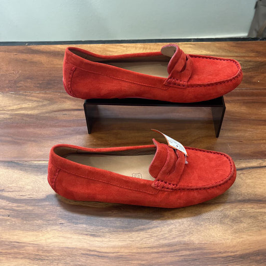 NATURALIZER,LOAFER FLAT,RED,8.5