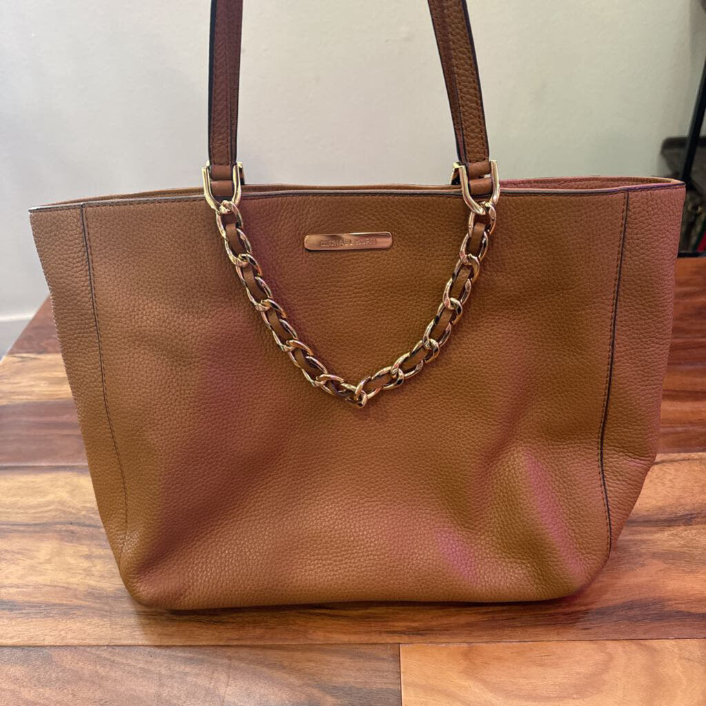 MICHEAL KORS,LEATHER TOTE BAG ,CAMEL