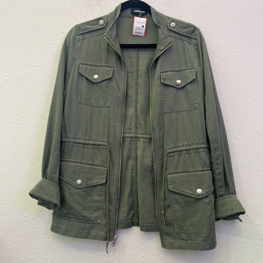 EXPRESS,LONGSLV CARGO JACKET,GREEN,XS