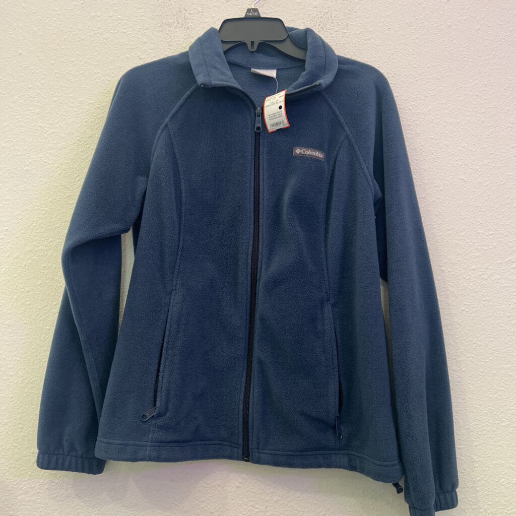 COLUMBIA,FULL ZIP SWEATER,BLUE,M