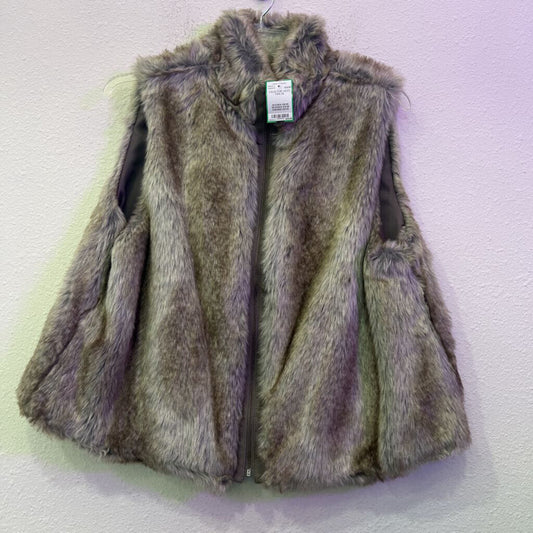 ELLE,FAUX FUR VEST,TAN,1X