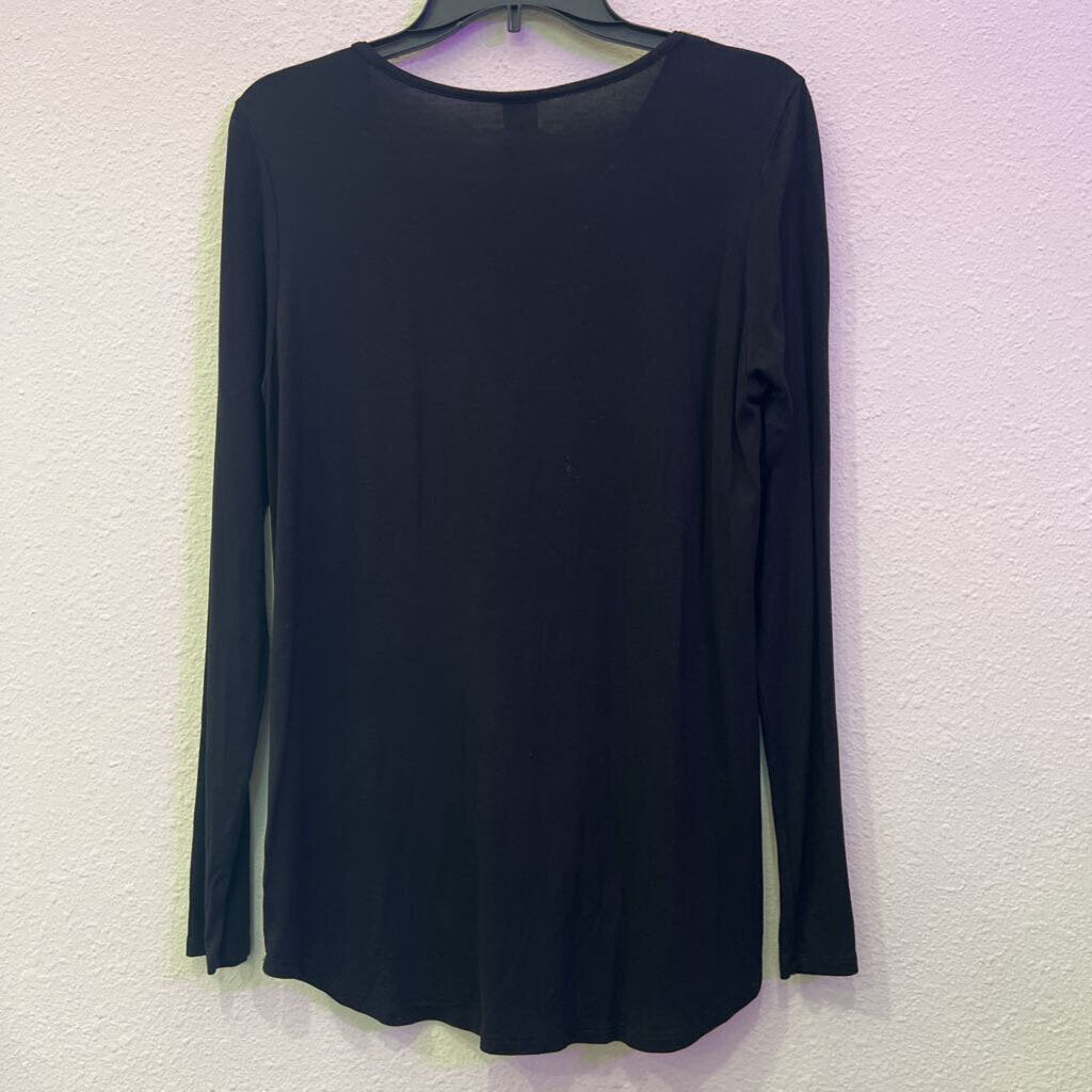 7TH RAY,LONGSLV TOP,BLACK ,M