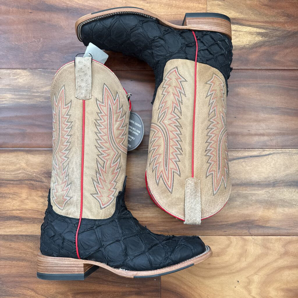 HORSE POWER,NWT WESTERN BOOTS,BLACK TAN RED,8.5