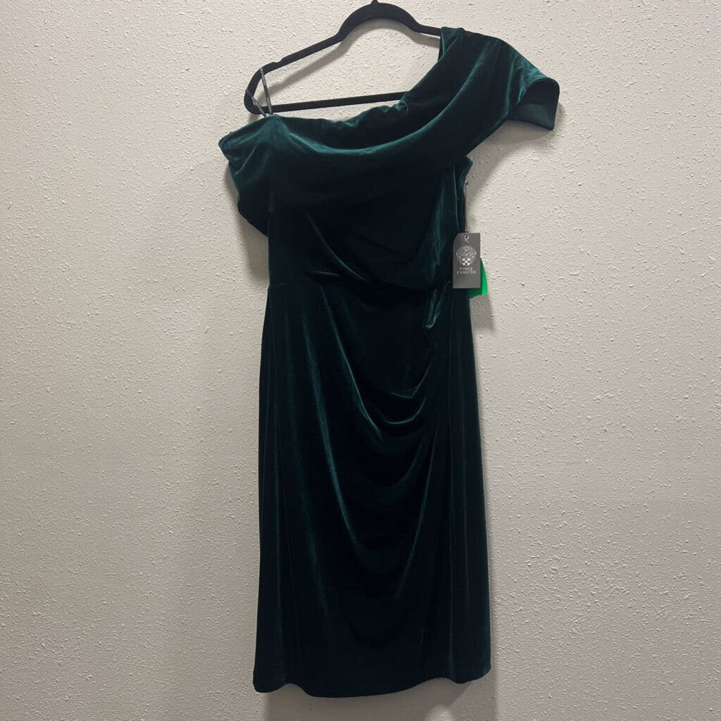 VINCE CAMUTO,VELVET DRESS,GREEN,12