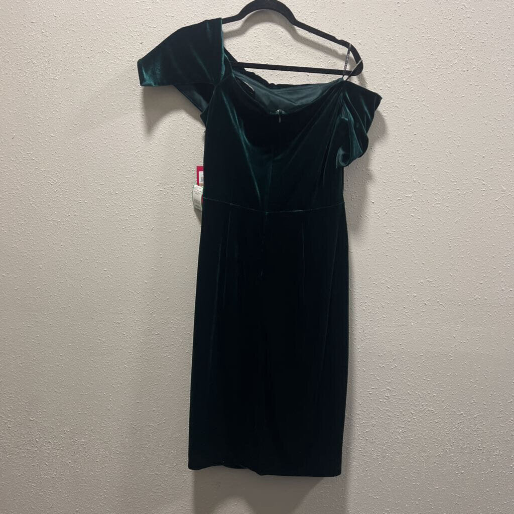 VINCE CAMUTO,VELVET DRESS,GREEN,12