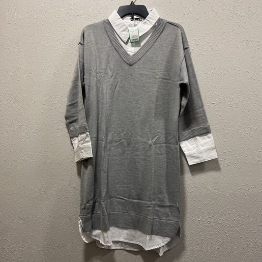 SWEATER DRESS,GRAY,L