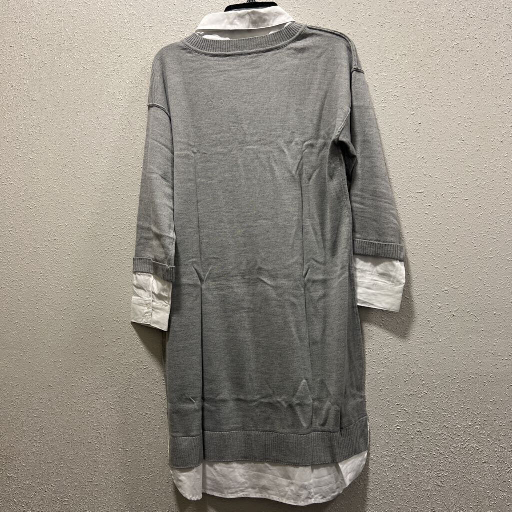 SWEATER DRESS,GRAY,L