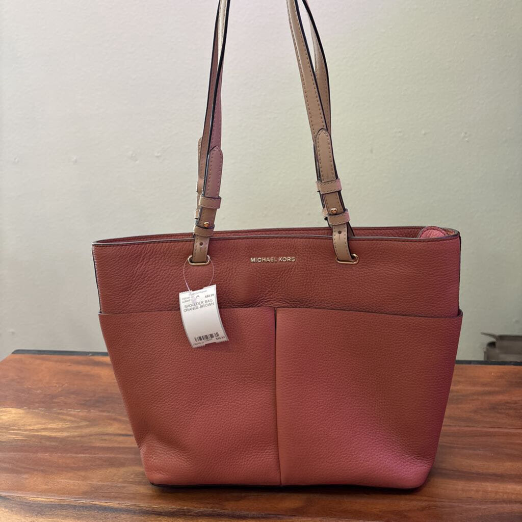 MK,SHOULDER BAG,ORANGE-BROWN