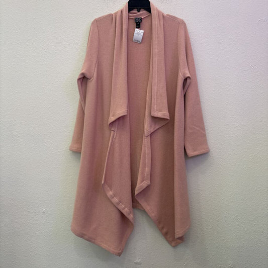 CIARA SUN WOO,LONGSLV SWEATER CARDIGAN,BLUSH,XL