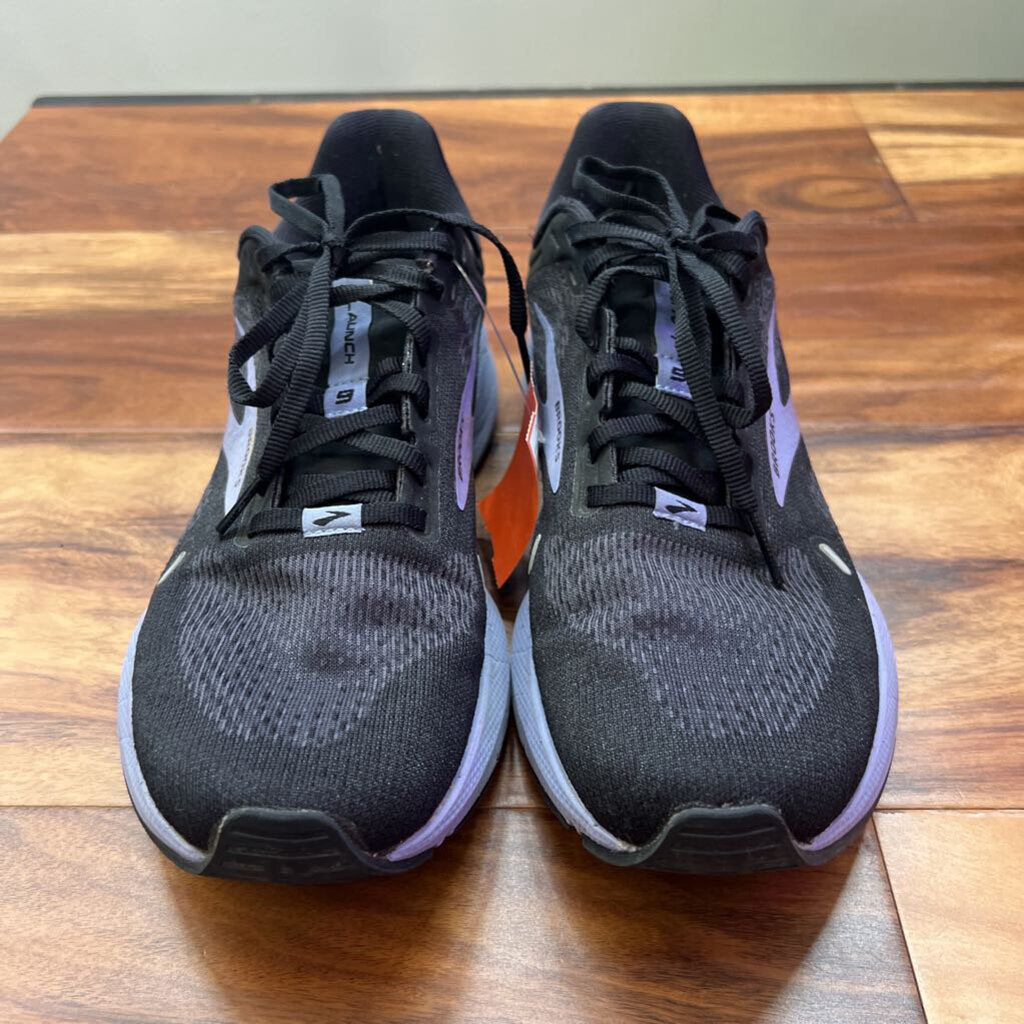 BROOKS,TENNIS SHOES,BLACK PURPLE,8