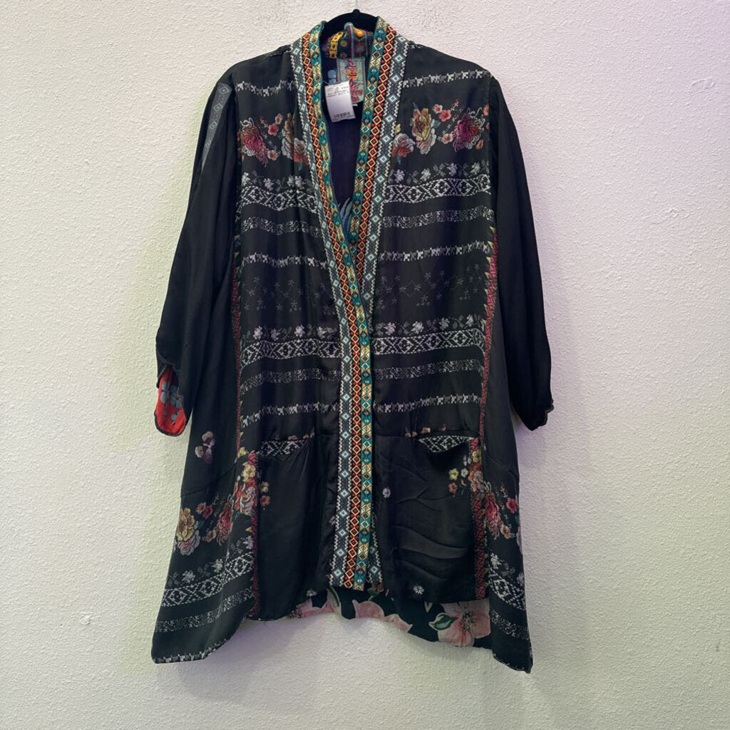 ESCADA,SILK REVERSIBLE KIMONO ,MULTI ,XL