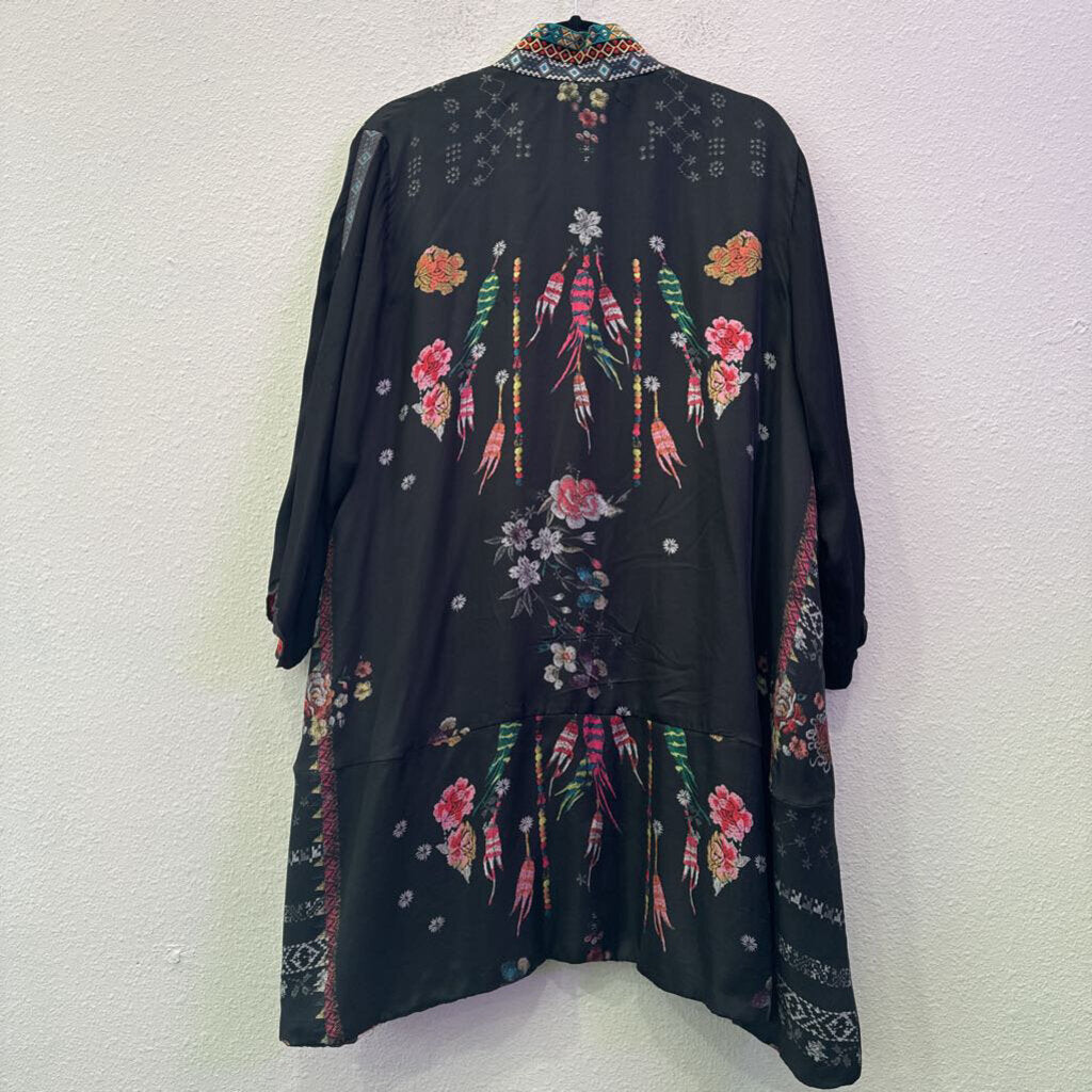 ESCADA,SILK REVERSIBLE KIMONO ,MULTI ,XL