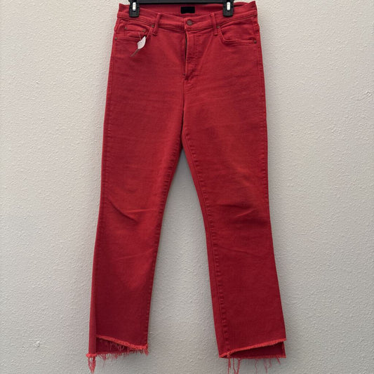 CROPPED DENIM,CORAL,32