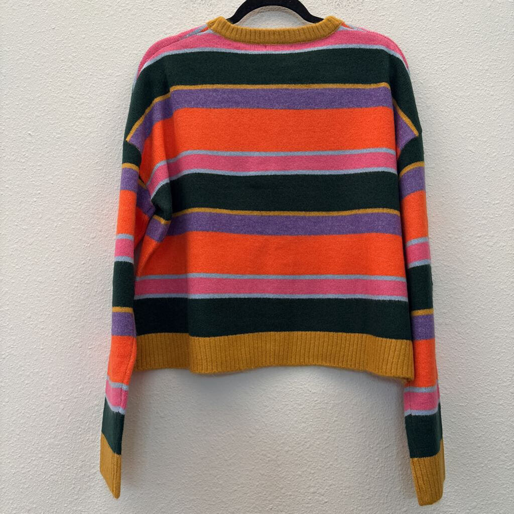 TIMING,LONGSLV STRIPED SWEATER,MULTI,L