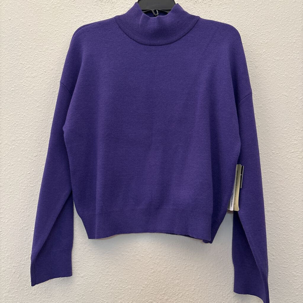 LONGSLV SWEATER ,PURPLE,L