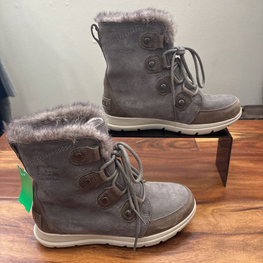 SOREL,SNOW BOOTS,GRAY,6