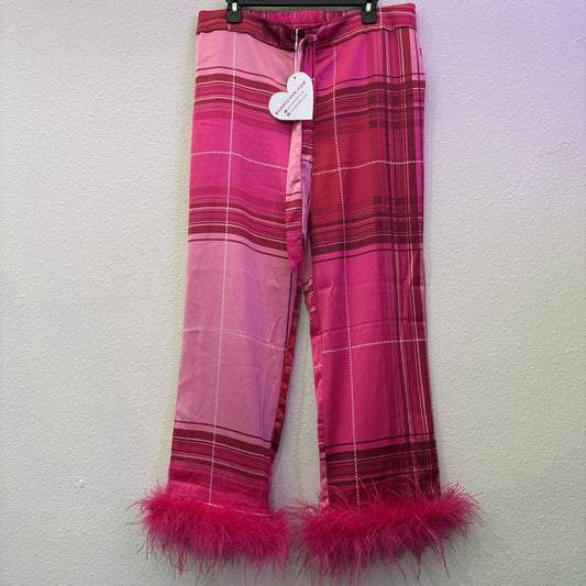 BUDDY LOVE,PLAID PJ BOTTOM,PINK,XL