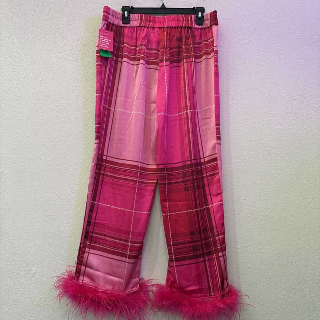 BUDDY LOVE,PLAID PJ BOTTOM,PINK,XL