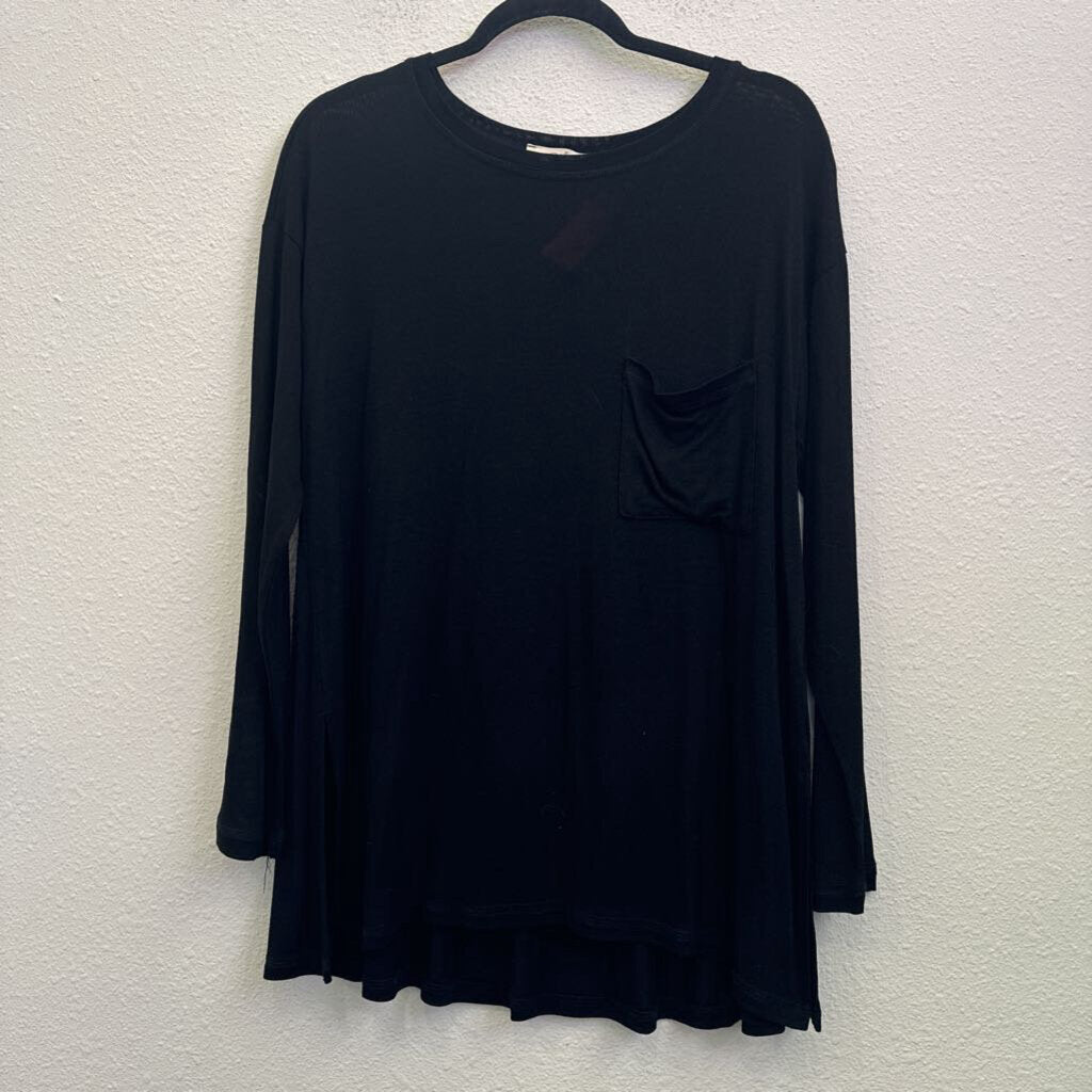 EASEL,LONGSLVE TOP ,BLK,SMALL