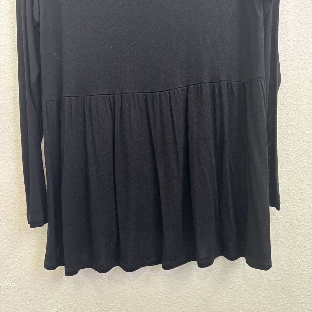 EASEL,LONGSLVE TOP ,BLK,SMALL