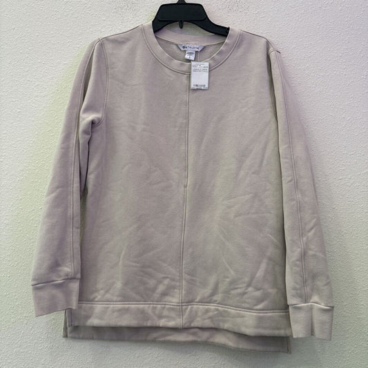 ATHLETA,LONGSLV CREW SWEATER,TAN,S