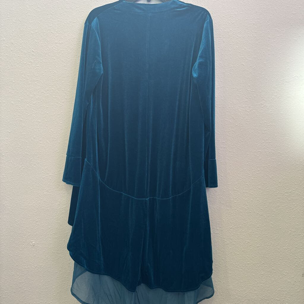 R.VIVIMOS,VELVET KIMONO ,AQUA ,M