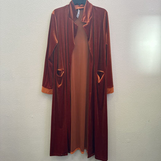 NO BRAND,VELVET KIMONO ,ORANGE,XL