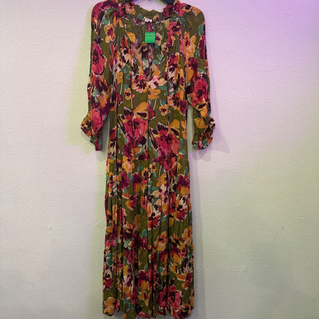 FAT FACE,FLORAL MAXI DRESS ,MULTI,M