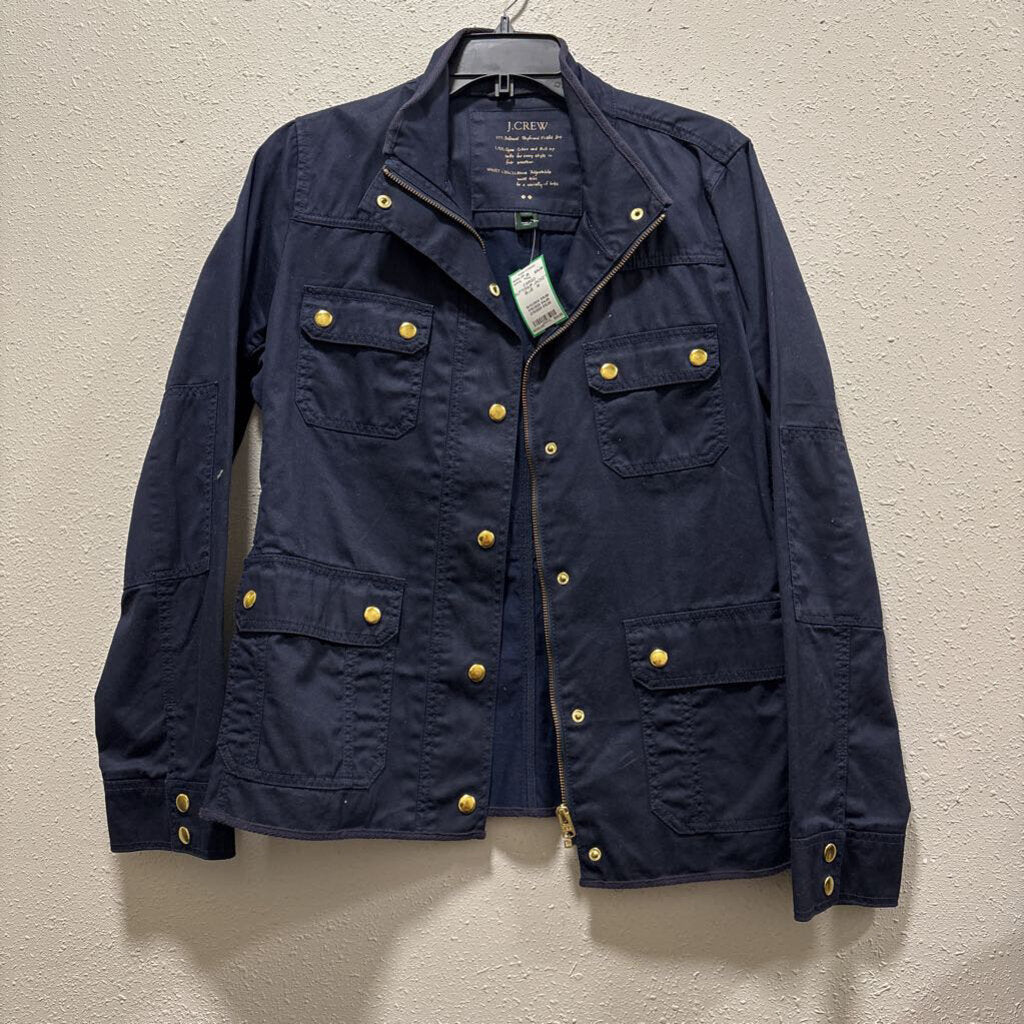 JCREW,CARGO BUTTONUP JACKET ,BLUE ,M