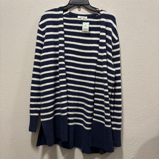 MADEWELL,STRIPE CARDIGAN ,BLUE/WHT ,S