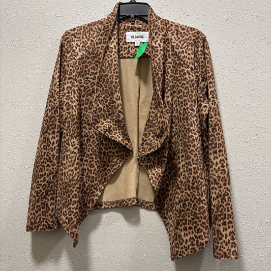 BB DAKOTA,SUEDE LEOPARD JACKET ,BRN,M