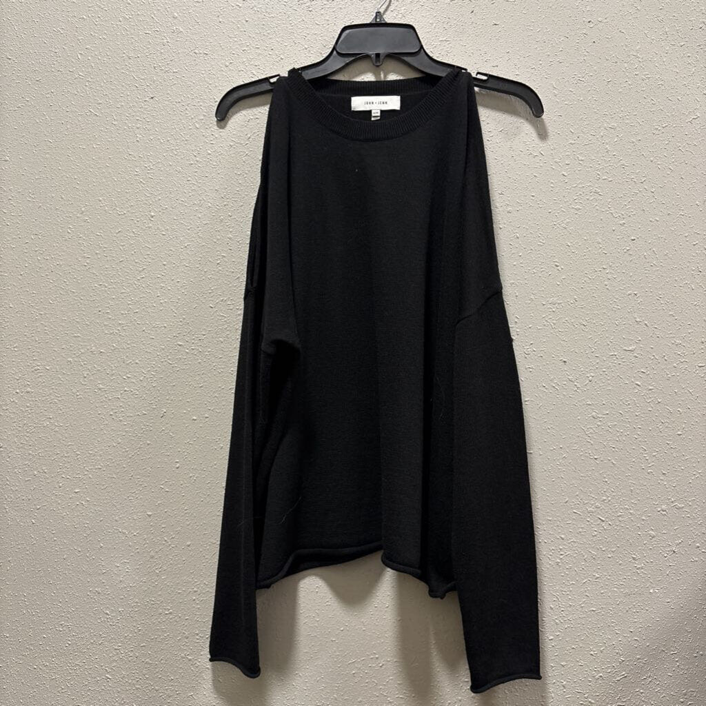 OPENSHOULDER SWEATER ,BLK,M