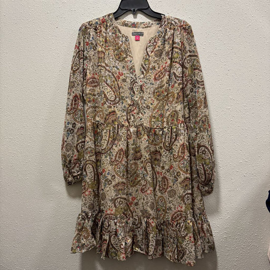 VINCE CAMUTO,PAISLEY DRESS ,MULTI,S