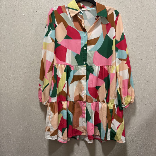 PATTERNED DRESS ,MULTI,M