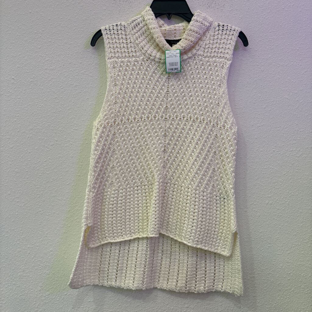 HARVE BENARD,KNIT TANK SWEATER ,WHT ,S