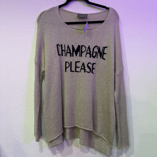 WOODEN SHIPS,CHAMPAGNE SWEATER ,TAN/BLK ,M/L