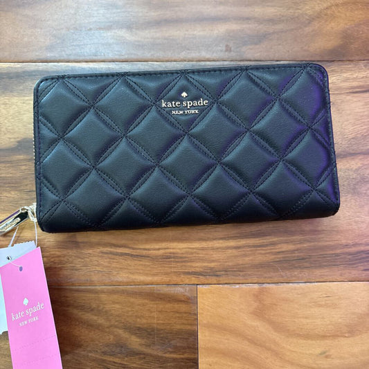 QUILTED WALLET,BLACK