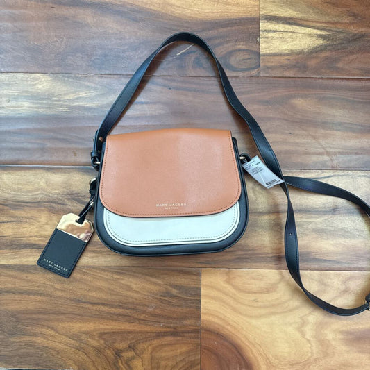 MARC JACOBS,LEATHER CROSSBODY ,TAN/BLK/WHT